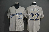 Brewers 22 Christian Yelich Gray Flexbase Jersey,baseball caps,new era cap wholesale,wholesale hats